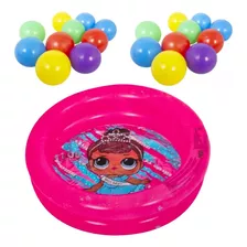 Pileta Inflable Infantil + Pelotas Pelotero 2 Anillos Lol