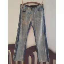 Calça Jeans Tng Masculina 40 Lavagem Listrada Linda Original