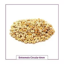 Rondelle Strass 6mm Dourado - 200un Menor Preço