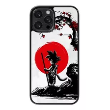 Funda Para Celular Dragon Ball Son Goku Arbol Luna Roja