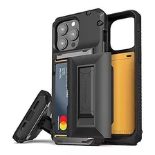 Funda Para iPhone 13 Pro Damda Glide Negro Tarjetera Hibrida