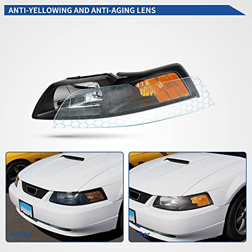 Conjunto De Faros Delanteros Compatible Ford Mustang 19... Foto 6