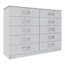 Comoda Cajonera Grande 10 Cajones - Guardaropa Dormitorio Color Blanco