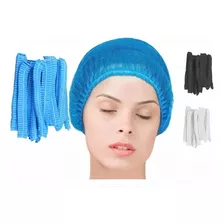 Cofia Gorro Tipo Gusano Plisada Desechable 100 Pzas