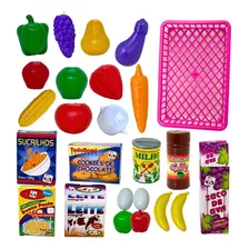 Kit 25 Frutinhas/mercado Brinquedo Menina Comidinha Infantil