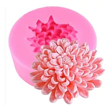Molde Silicona Flor Crisantemo Grande Velas Porcelana 