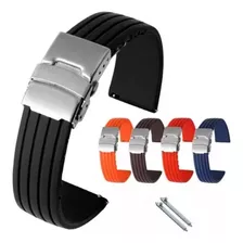 Pulseira Deployant Silicone Compatível Com Ticwatch C2 20mm