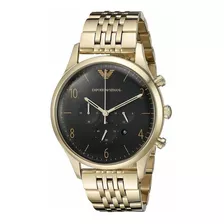 Reloj Analógico Marca Armani Modelo: Ar1893 Color Dorado Par