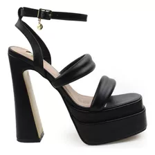 Sandalia Para Mujer Lob Footwear Pu Negro 92004057