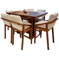 Comedor 6 Sillas Minimalista Moderno Diamante Alto