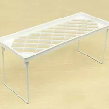 Estante Organizador Mesada Cocina Alacena Plegable Angosto Color Blanco