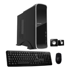 Gabinete Kit Kelyx Slim Lc727-08a Fuente 500w Tec Mouse Parl Color Negro