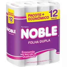 Papel Higiênico Noble Folha Dupla 20m Com 12 Unidades