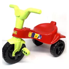 Triciclo Infantil Vermelho Baby C/ Adesivos Menina Pedalar