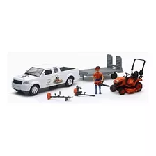 Kubota 118 Pickup Truck And Trailer W Segadora Figure Y Acce