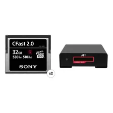 Sony 32gb Cfast 2.0 G Series Memory Card (2-pack) With Black