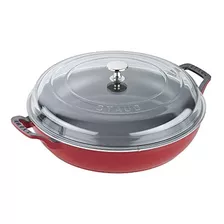 Staub Braiser Con Tapa De Vidrio, 3.5 Cuartos De Galón, Cere