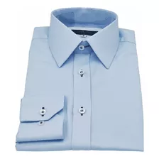 Camisa Social Azul Clarinho Francesa