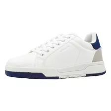 Zapatilla Hombre Urbana Calidad Johny Kevingston Blanco Azul