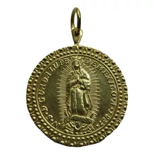 Medalla Oro 14k Virgen De Guadalupe #1275 Bautizo Comunión 