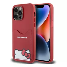 Funda Hello Kitty Tarjetero Rojo Para iPhone 15 Pro Max