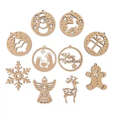 Esfera Adorno Navideño Fibrofacil Mdf 10cm X100 Unidades