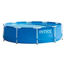 Piscina Estructural Redondo Intex 28200 Con Capacidad De 4485 Litros De 305cm De Largo X 305cm De Ancho De 305cm De Diámetro Azul Diseño Mosaico