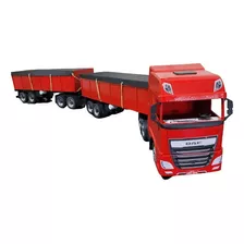 Rodotrem Daf Xf Báscula Gigante Em Madeira Mdf Miniatura