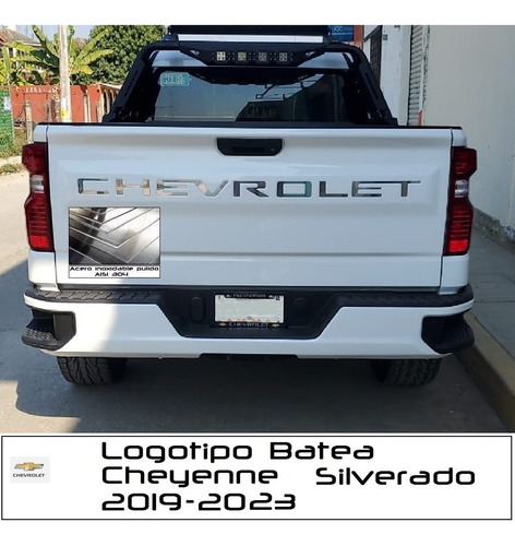 Letras Logotipo Tapa Batea Chevrolet Cheyenne  2019 - 2023 Foto 4