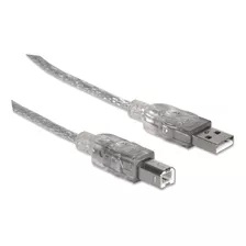 Cable Usb 2.0 Manhattan A - B 1.8 Mts Impresora Plata 333405