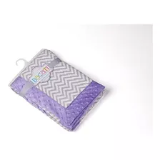 Bacati Ikat Zigzag Chevron Con Borde De Cobija De Felpa, Gri