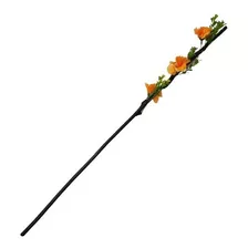 Planta Artificial De Calidad Vara Seca Flor Naranja 70cm $sd