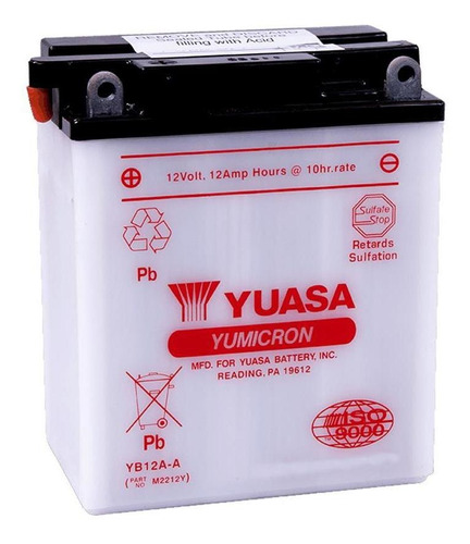 Batería Moto Yuasa Yb12a-a Kawasaki En450-a 454 Ltd 85/90