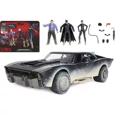 Batman Set Figuras Coleccionables + Batimovil Con Sonidos 