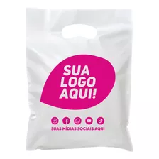 500 Sacola Alça Vazada Boca Palhaço 40x50 Personalizada