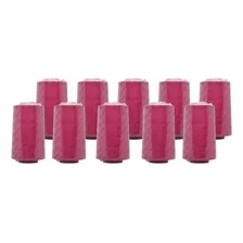 Hilo Kingtex 40/2 Para Costura Color Pitaya Paq. De 10 Hilos Color Rosa/ Pitaya