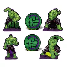 Kit Enfeite De Mesa Festa Hulk - 6 Pçs - 01 Unidade - Piffer