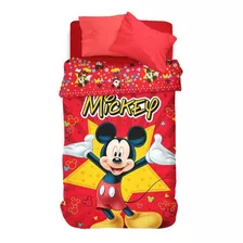 Acolchado Reversible Mickey 1 1/2 Plaza De Piñata