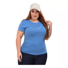  T Shirt Blusa Camiseta Feminina Básica Plus Size Premium
