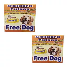 2 Coleiras Natural Anti Pulgas Free Dog 45cm Cães Atóxico