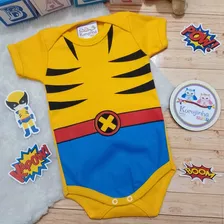 Body Bebê Temático Heróis - Body Mesversário Super Heróis