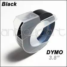 A64 Cinta Dymo 3/8 Plastica Adhesiva Black Rotuladora Manual