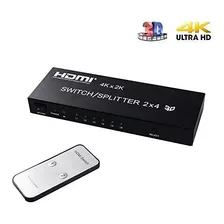 Bluesky Hdmi Switcher Splitter Amplifier 2x42 En 4 Salidas C