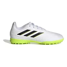 Tenis De Fútbol adidas Copa Pure.3 Tf J Lyw64 Color Ftwr White/core Black/lucid Lemon Con Suela Tf Apto Césped Artificial Niños 18 Mx