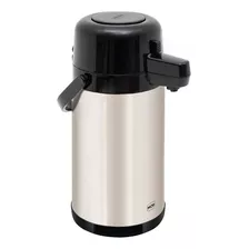 Garrafa Termica Terere Agua Inox Airpot Total Mor 2,5 Litros Cor Prata