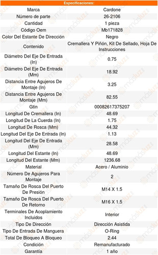 Cremallera Direccion Hidraulica Eagle Talon 1995 Al 1998 Foto 5