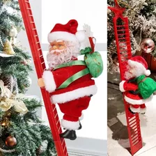 Papai Noel Elétrico Subindo A Escada Com Música