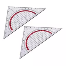 Uxcell - Regla Triangular Cuadrada, 3.543 In, 45 Grados, Plá