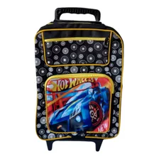 Mochila Escolar Rodinha Grande Tamanho Grande - Hot Wheels