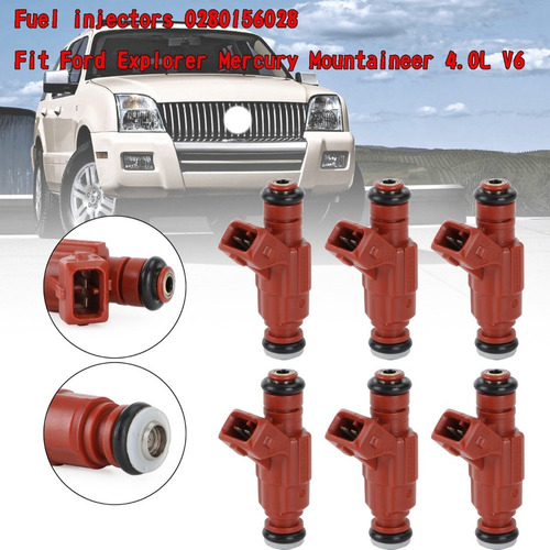 6 Inyector Combustible Para Ford Explorer Mercury Mountainee Foto 3